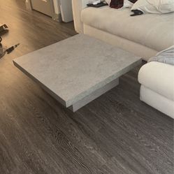 Gray square Woodtop Coffee Table 
