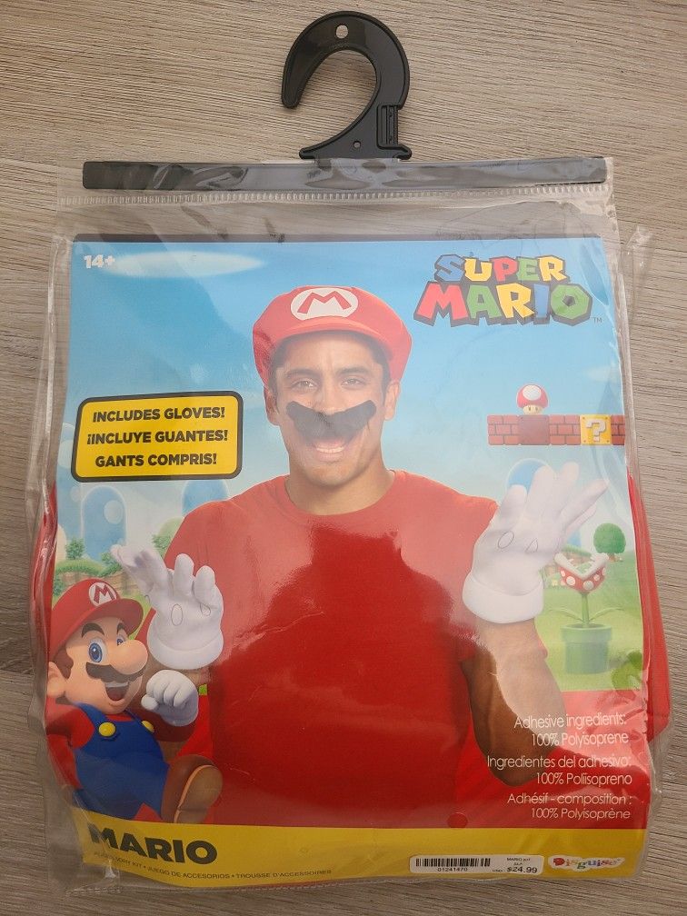 Super Mario accessorie kit (hat and gloves) $20