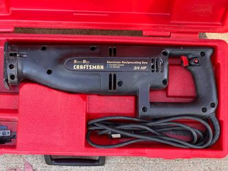 Made in USA Craftsman variable speed 3/4 HP Reciprocating Saw with hard carry case