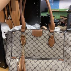 Beautiful Purse gray And Brown 