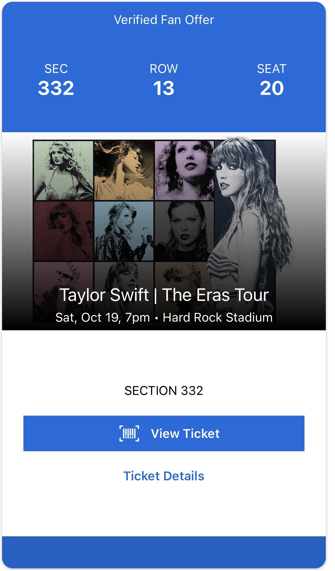 Taylor Swift The Eras Tour Tickets 
