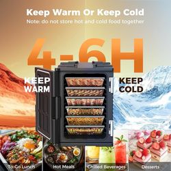 95Qt Food Warmer with Wheels, 304 Stainless Steel Latch and Door Shaft, Catering Food Warmers for Parties, LLDPE Insulated Food Carrier for