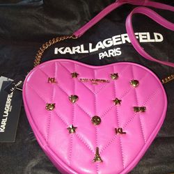 Karl Lagerfeld Paris "Kosette" Leather Crossbody Bag,  NWT