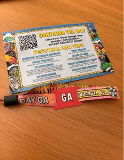 Warped tour GA wristband
