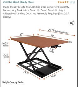 New Sit And Stand Desk 