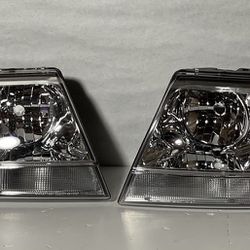1999 To 2004 Jeep Grand Cherokee OE Style Chrome housing headlights luces farros Micas 