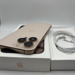 2 month old Gold iPhone 16 pro max 256gb for AT&T or Cricket Only battery health 100% iPhone is in brand new condition. Zero scratches zero dents  +++