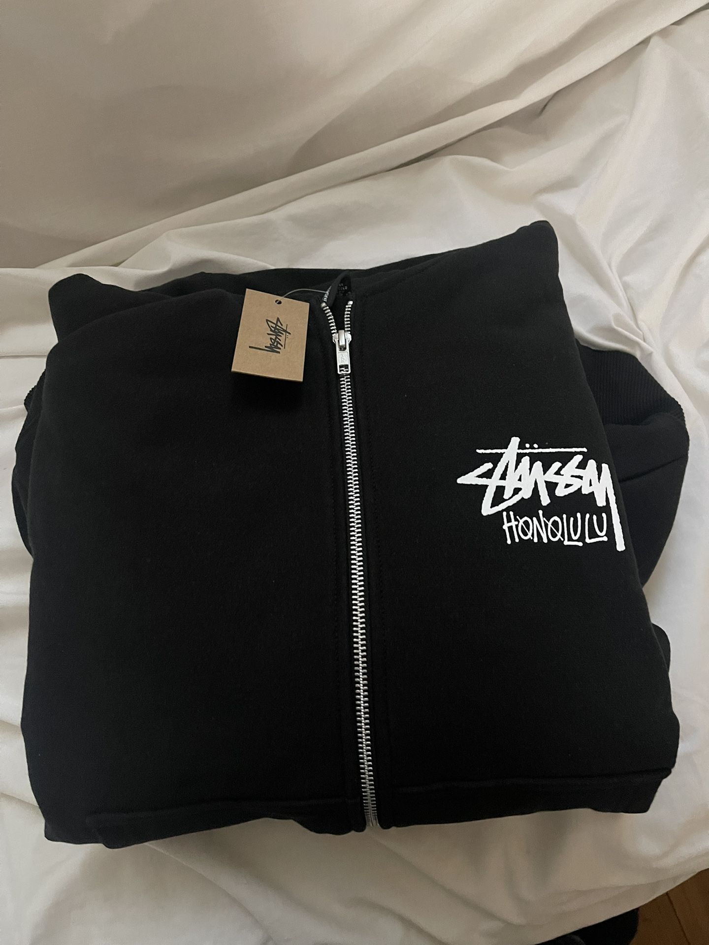 Stussy Honolulu Zip Up Hoodie Black (authentic)