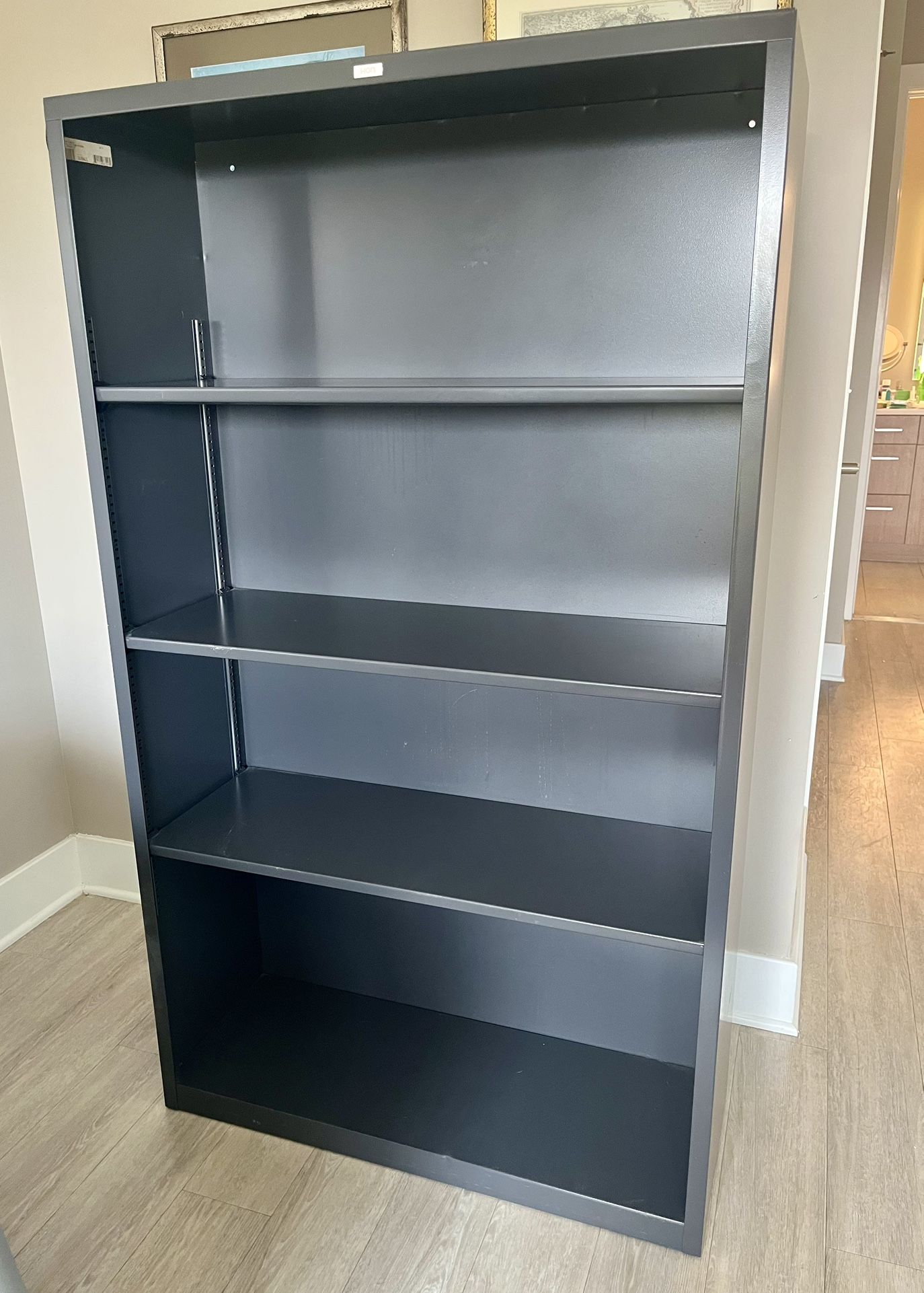 HON Brigade Steel Bookcase | 4 Shelves | 34-1/2"W | Charcoal Finish