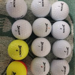 One dozen excellent srixon golf balls