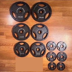 235 Pound 2” Olympic Easy-Grip Weight Lifting Plate Set