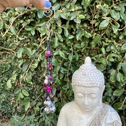 Small 8” Beaded Wind Chime Sun Catcher W Gift Box 
