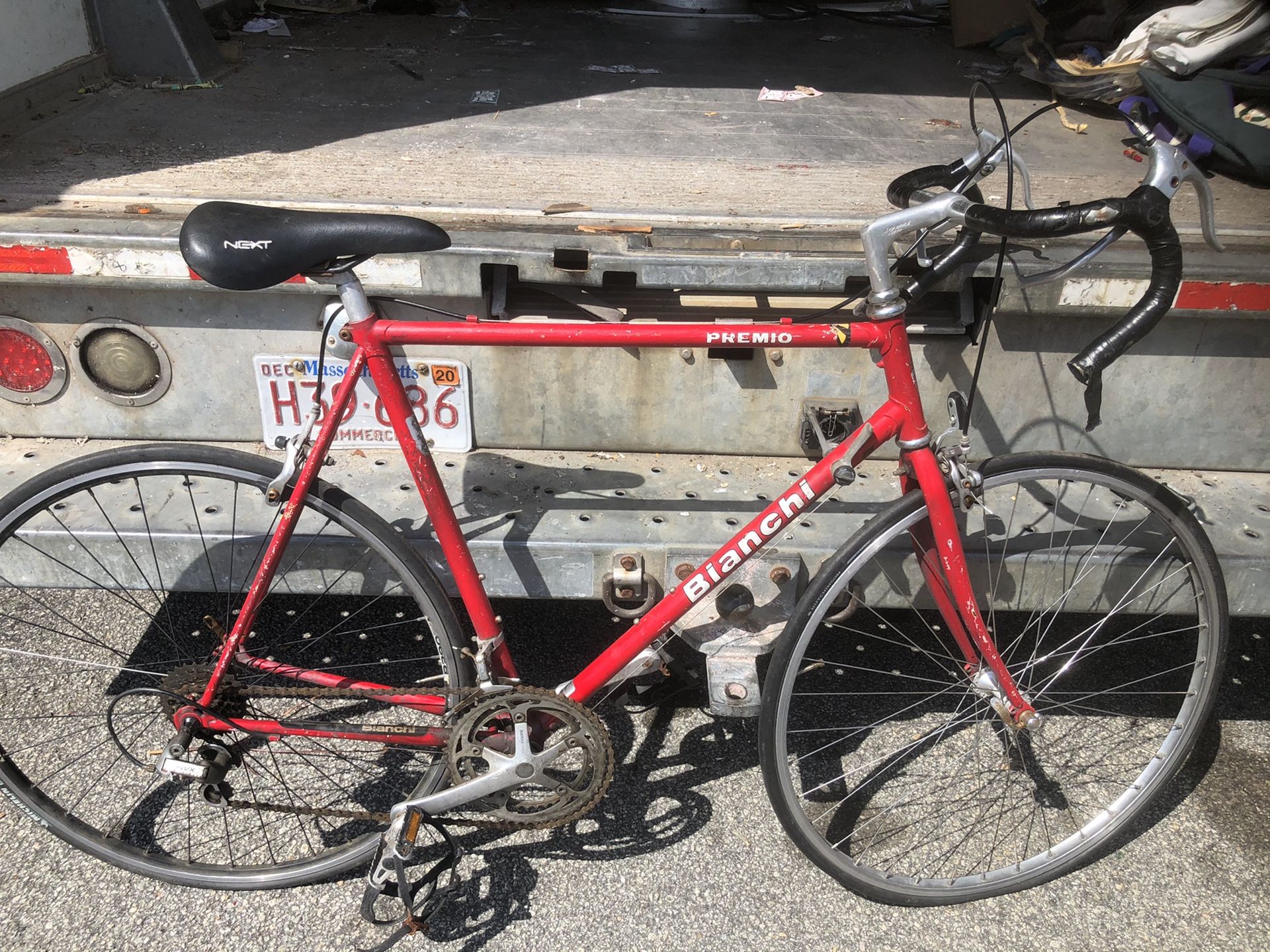Itialin race bike. Bianchi very light frame !52 tooth sprocket.