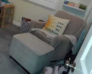 Nursery Rocker/Glider with Footstool