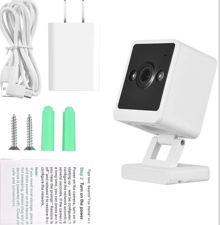 2MP Smart Wireless Security Camera WiFi Tuya App w/ 2-Way Audio & Night Vision
