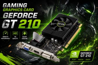 GT210 + 1G Graphics Card – Low Profile GPU for Office & HTPC PCs