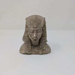 Antique Sandstone Carving: Egyptian Pharaoh | Grand Tour Era (c. 1780-1920s)