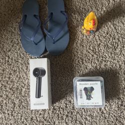 Flip Flops, Puzzle, Fan, and Gum