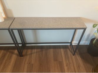 Slim design sofa table