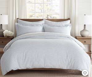 Tobago Stripe Blue Full/Queen Comforter Set - Levtex Home