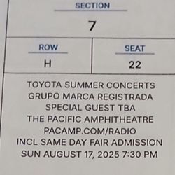 Two Tickets For Grupo Marca 