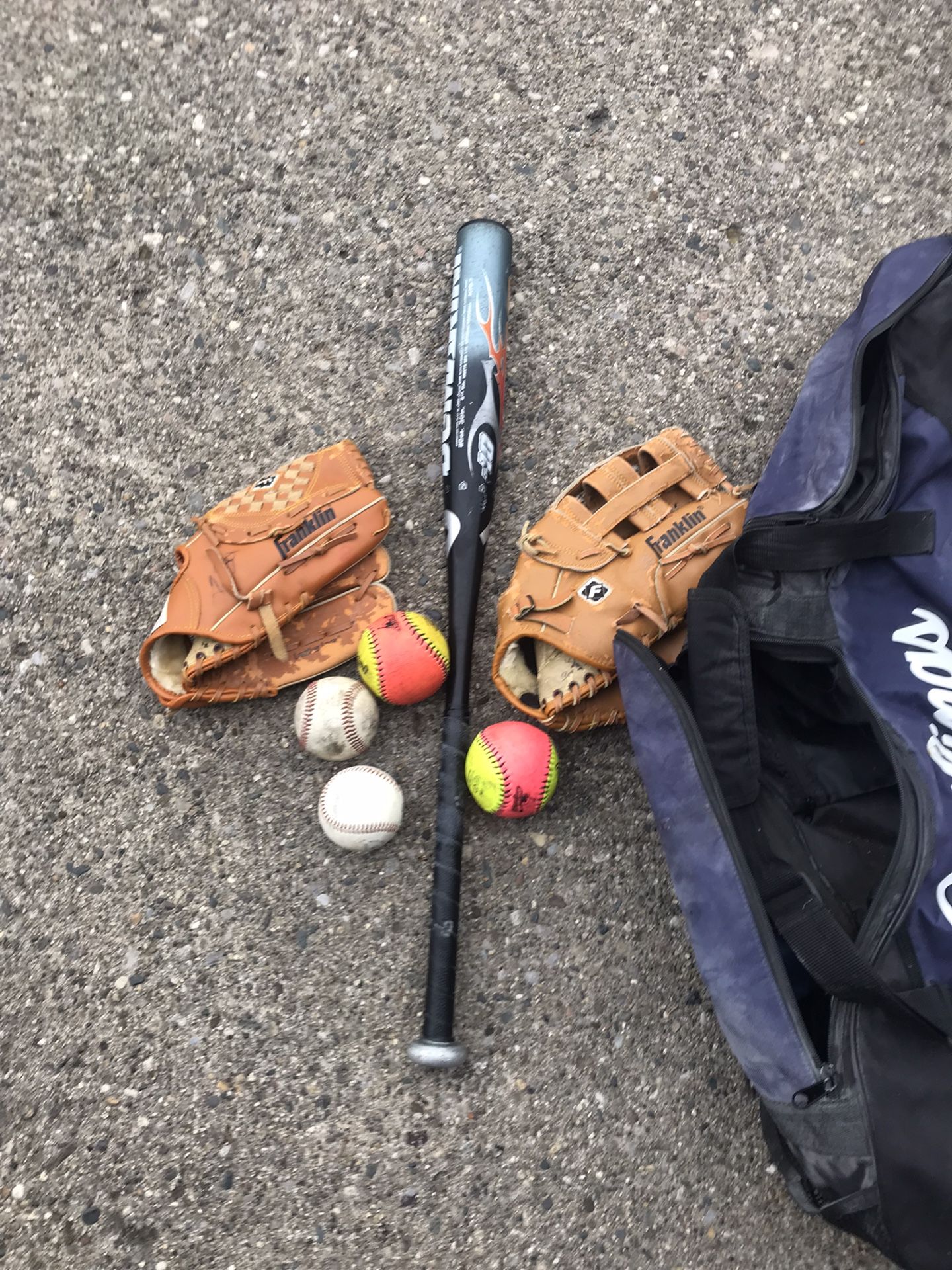 Baseball Bat And Gloves 