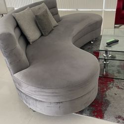 Grey Couch And Table 