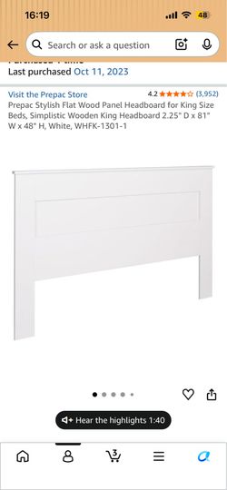 California King White wood headboard, metal frame, 2 Aireloom split cal king box springs