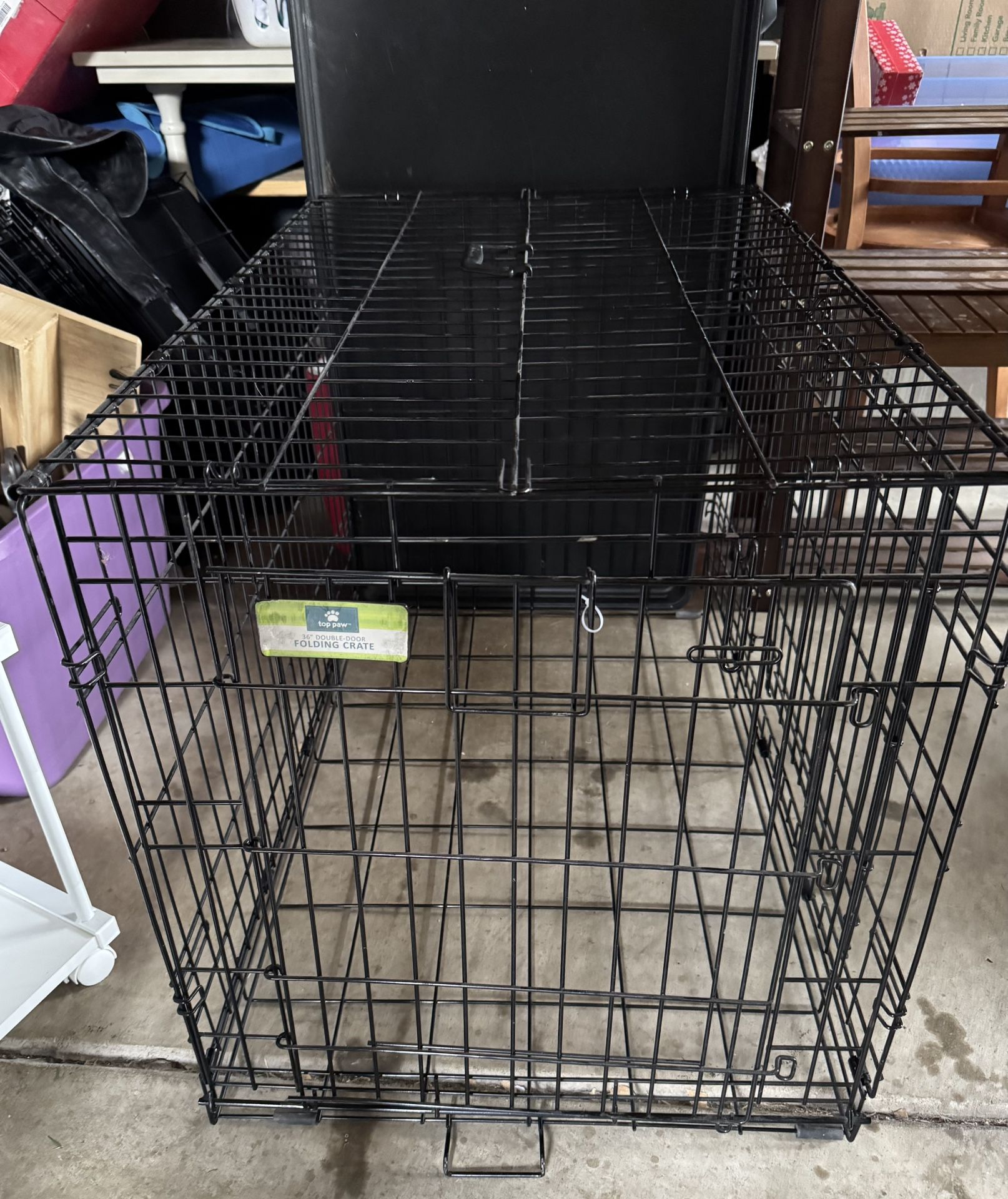 Large Top Paw 36” Folding Dog Crate – 36” L x 22” W x 24” H