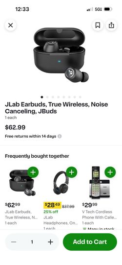 Jlab ANC JBUD EARBUDS 56+ hour playtime