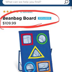 Lakeshore Giant Beanbag Board For Kids $15 Firm