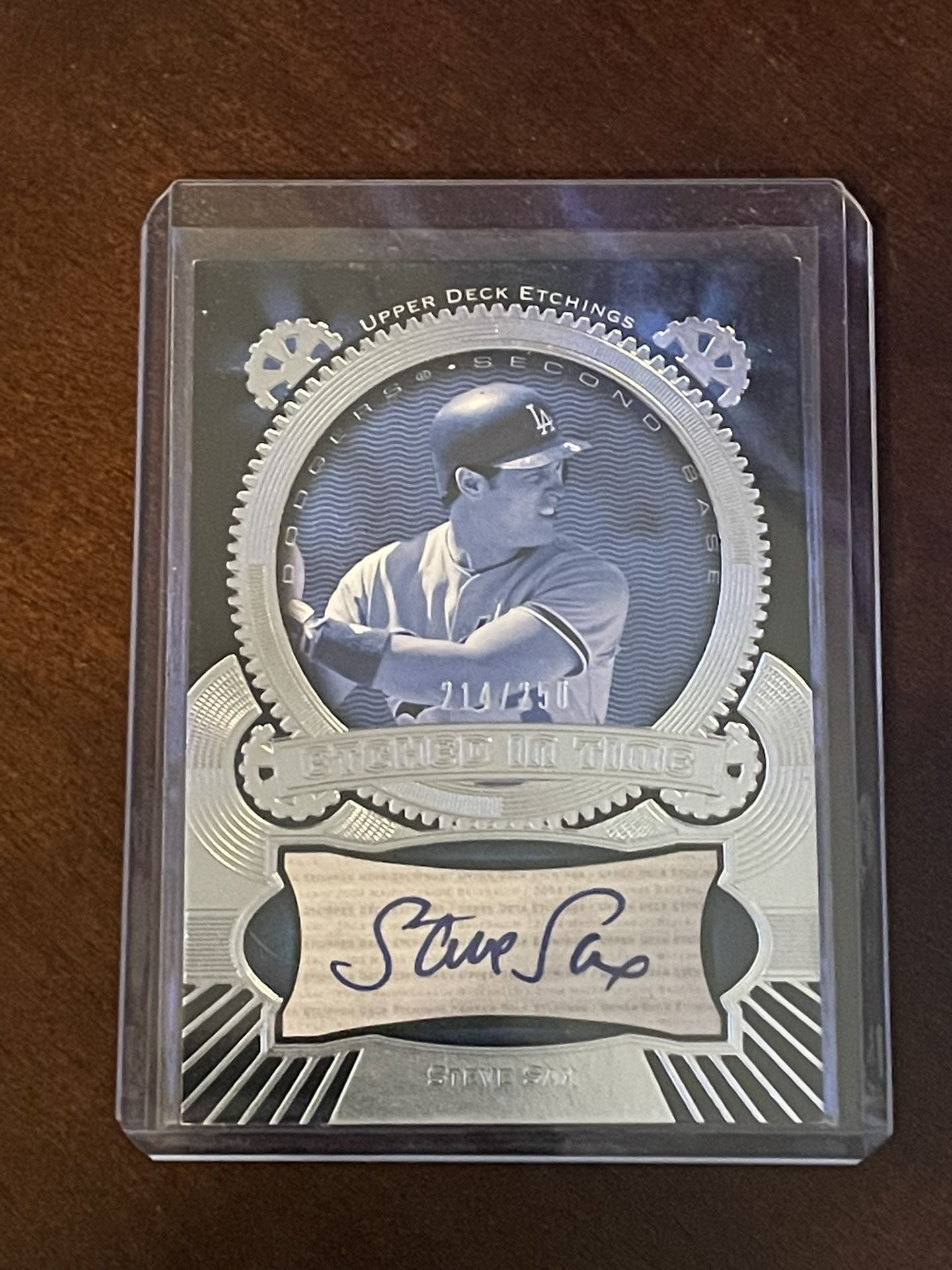 MLB Los Dodgers Steve Sax Autograph Baseball Card