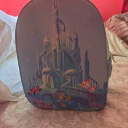 Brand New Loungefly XL Blue Mermaid Backpack 