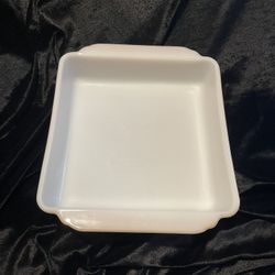 Fire King 8” Peach Luster Baking Dish