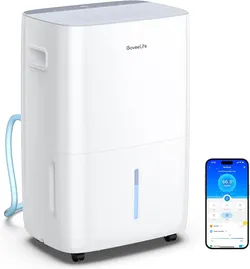 GoveeLife Dehumidifier for Home 4,500ft², 50 to 137 Pints, 2.0Gal Bucket
Smart Auto Humidity Control, Drain Hose, Compressor Dehumidifiers for Basemen