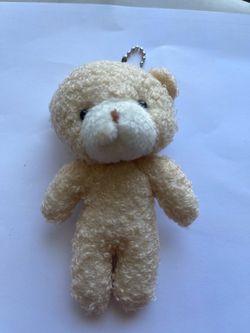 Brand new light brown teddy bear plush key charm