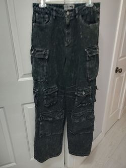 Fashion Nova Jeans (11)Junior Size lots of pockets 100% cotton