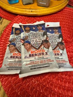 3 2026 Topps Series 2 MLB Baseball Fat Pack (36 Cards) Factory Sealed
