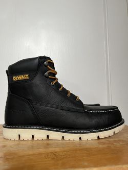 NEW $171 MEN SZ 10.5M DEWALT Flex Moc Toe CSA - BLACK LEATHER BOOTS