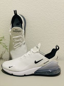 Nike Air Max 270 Golf Shoe White store Black Pure Platinum CK6483-102 Mens Size 13