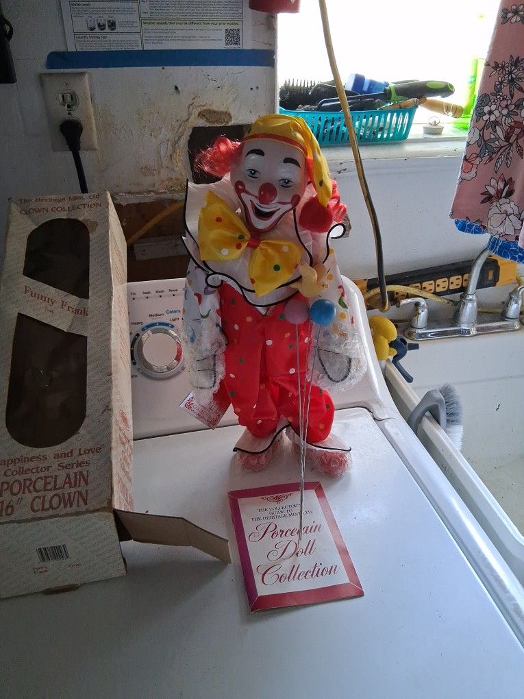 Two Porcelain 16"Clowns