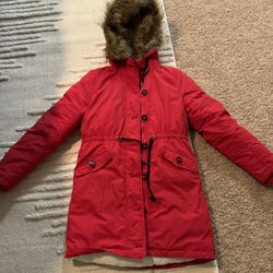 Super Cute Red Jacket/Parka - XS