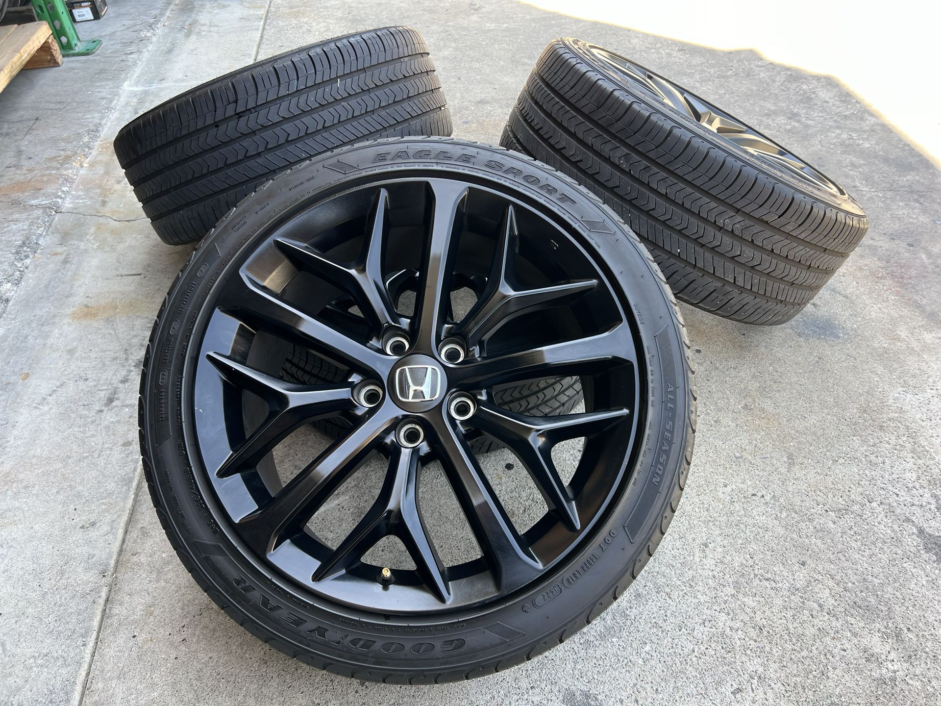 18” Honda Civic Si Sl Black Wheels Rims Rines Tires Factory OEM 2023