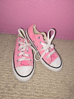 Girls pink converse size 12