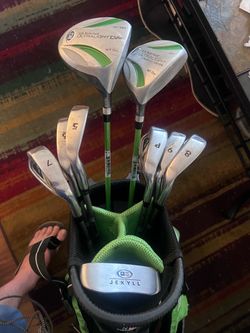 USKG junior golf club jr youth set with bag cover and balls DV2 ultralight driver irons pw Jekyll putter