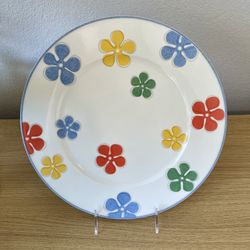 Vintage Villeroy & Boch Tipo Viva Key West Carger Chop Plate MCM Retro Flowers
