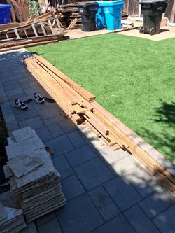 Planks and wood deck boards