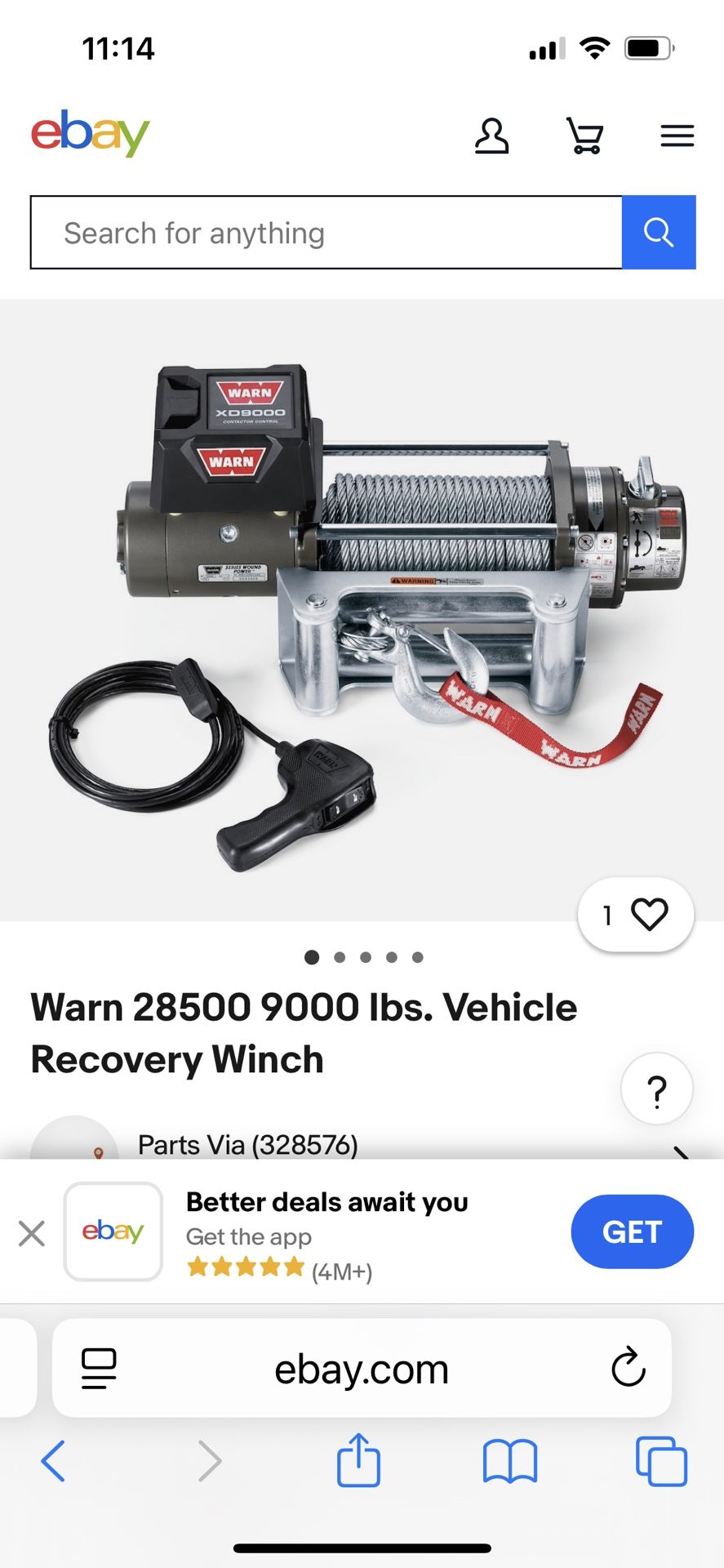 NEW: Warn 9000lbs Winch, 20’ Power Cable, HiLift, Accessories
