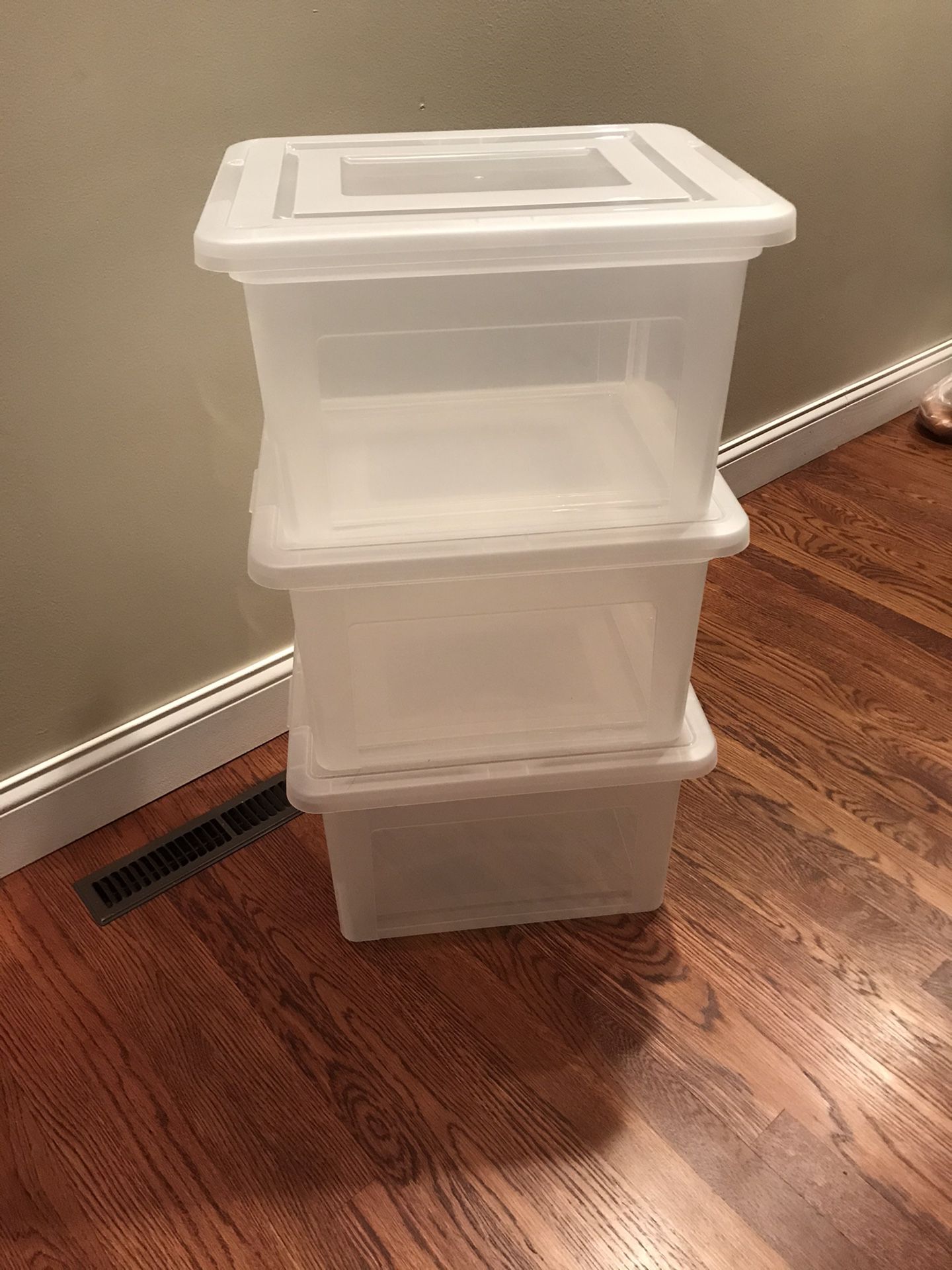 Set of 3 legal and letter storage container