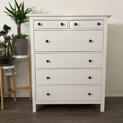 Dresser 6 Drawers -White Glossy-